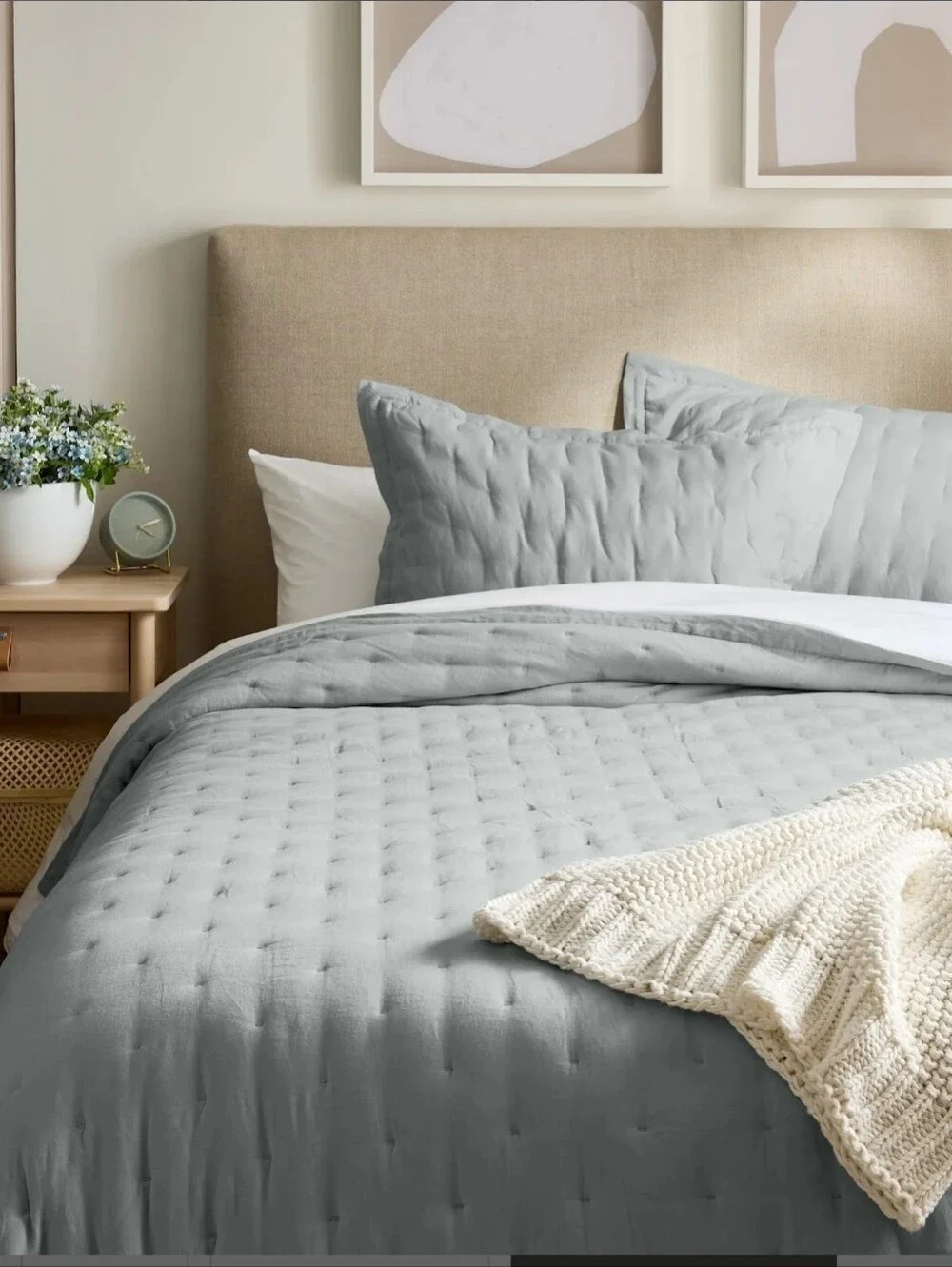 Quince Linen Light Mist Dream Quilt! King/ Cal King! (974)